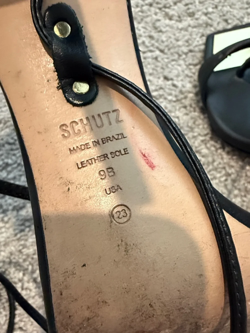Vikki Leather Sandal Heels Schutz 9